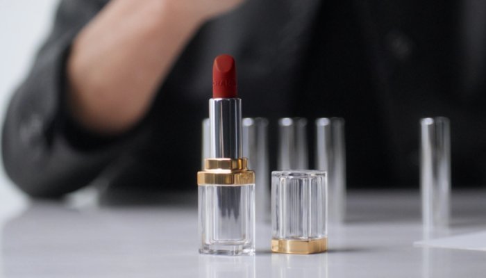 Chanel 31 Le Rouge: A refillable lipstick housed in a glass case